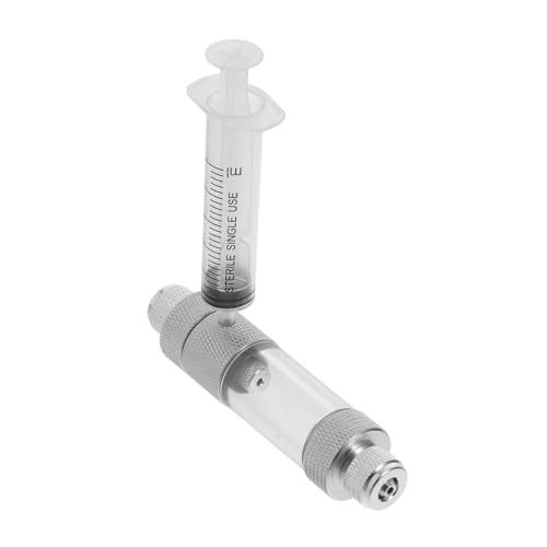 Hohopeti 供給可能アルミ合ダブルヘッドバブルカウンター チェックバルブ付き逆流防止装置 水草水槽用アクアリウム添加装置