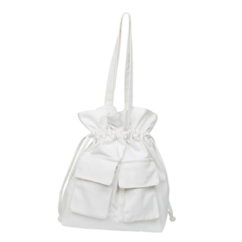 Sac à cordon en toile souple blanche polyvalent et ultra léger