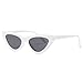 Kimorn Cat Eye Sunglasses Women Clout Goggles Kurt Cobain Retro Sun Glasses K0566 (White&Black)