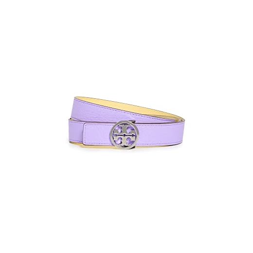 Tory Burch Women's 1 Miller Belt, Lavender/Vintage Lemon/Silver, S