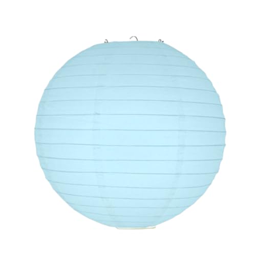 Image of Wanna Party 12 Inches Paper Lanterns Light Blue | Hanging Lantern for Diwali Christmas Indoor Outdoor & Home | Hanging Ball Decoration for Marriage Baby Shower Birthday - Pack of 1