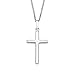 Cupido Catena con Ciondolo Unisex Donna Uomo Collana, 45 cm, Argento, Croce, Viene Fornito in Una Confezione Regalo di Gioielli, 9070435