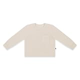 emma & noah UV-Oberteil Langarm für Babys & Kleinkinder, UPF 40+, geprüft nach DIN EN 13758, ohne Chemie, aus Bio-Baumwolle & Bambus-Viskose | Essential Beige 80