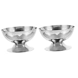 Tasse à glace en acier inoxydable - la dureté du matériau en acier inoxydable peut empêcher qu'il ne se déforme pas facilement sous une usure normale, bol de service à dessert