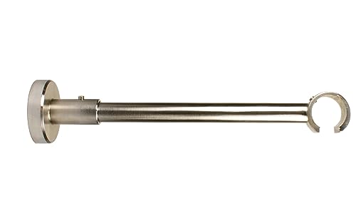 Wandträger für Gardinenstangen mit 20 mm Durchmesser in Edelstahl Optik - kürzbar