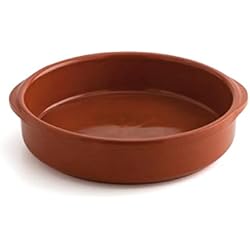 Cazuelas De Barro Decoradas RAIMUNDO SÁNCHEZ Cazuela de Barro con Asas 24 cm, 1.2 litros, Miel