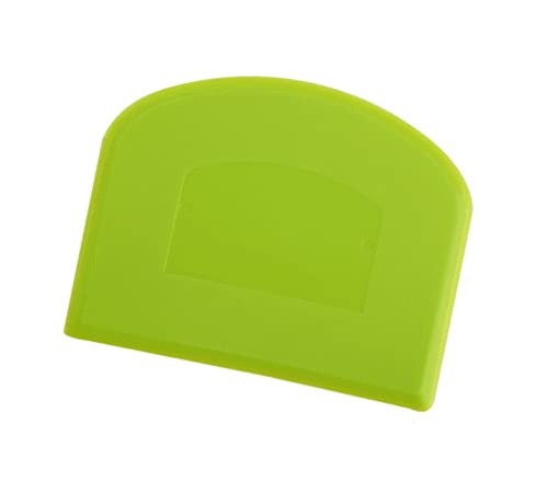Knives Dough Bowl Scraper, Food Knife, Flexible Reusable Plastic Multifunction Scraper, Kitchen Gadget, Fondant Flat Bottom Pastry Cake Green Lovely and Practical