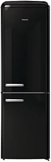 Hisense RB390N4RBDUK Retro Freestanding Fridge Freezer, Black