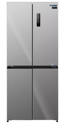 INFINITON Frigorifico Americano AMCB-415CD82XET, 415 Litros, 182 cm de Altura, Inverter Technology, No Frost Total, Fast Cooling, Fast Freezing, Tecnología Care + space, E, Inox