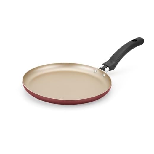 Frigideira Panquequeira Cereja Antiaderente Bege Aluminio Nacional 22cm