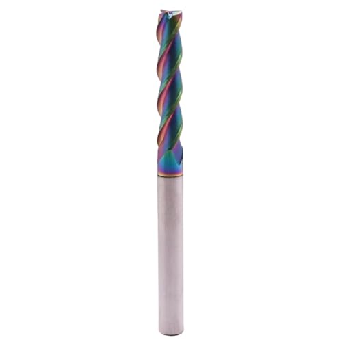 Image of 5 /16 inch 3 Flute Solid Carbide Long End Mill, 4 inch Overall Length, DLC Coated | 37 Helix, 5 /16 inch Cutting Dia, 5 /16 inch Shank Dia, 1-5 /8 inch Length of Cut, for Milling Aluminum and Copper, Square End