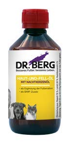 Dr. Berg Haut-UND-Fell-ÖL mit Nachtkerzenöl: Nahrungsergänzung für Hunde und Katzen mit Haut- und Fellproblemen - gesund und verträglich durch hochwertige, natürliche Zutaten - auch für Barf - 250 ml Cover