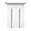 SIMPVALE Voile Tie-Up Curtain - Sheer Roman Shade With Embroidery, Grey, 80x120cm, Rod Pocket For Bedroom, Kitchen, Bathroom - View #6