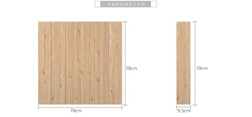Image of KBR 3D Peel and Stick Wall Panels Stickers PE Foam Self-Adhesive Wallpaper DIY Waterproof Modern Style for Living Room, Wall Decoration (Wooden -Pack of 1)