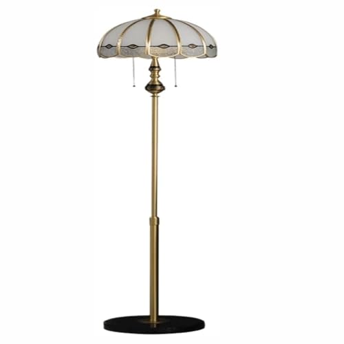 WxuuLTGJR Lámparas de pie Europeas, lámpara de pie de Cobre, lámparas de pie Vintage para Sala de Estar, lámpara de Cristal, lámpara de pie Alta