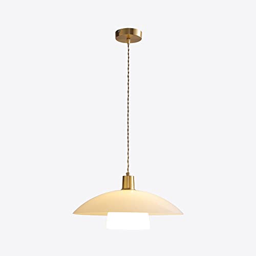 Lampe pendente verre blanc pour chambre à coucher au style japonais moderne