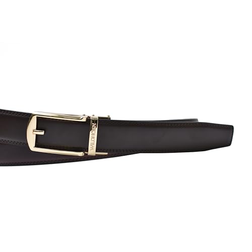 Image of WildHorn Men's Genuine Leather Belt for Men| Premium Auto-Lock Buckle | Adjustable up to 48 inch | Formal & Casual Wear | Micro-Adjust Fit | Stylish Gift Box Included