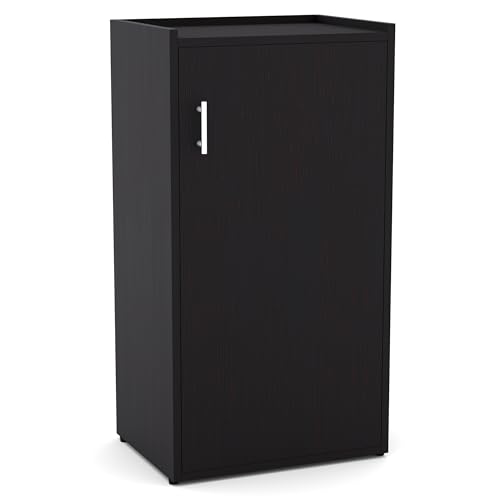 Image of FURNIFLIX Footsy Engineered Wood Vertical Shoe Rack - Royal Black Finish