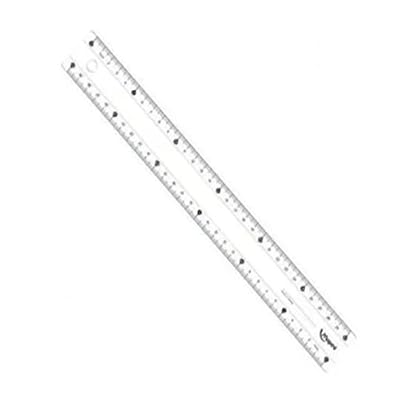 Maped - Material Escolar - Study Unbreakable - Regla Plana de 30 cm - Fabricada con Material Irrompible - Diseño Transparente con Doble Graduación Grabada