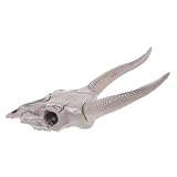 Unomor Goat Skull Wall Hanging Sculpture Realistic RAM Skeleton Head Decor for Rustic Western Style Home Decoration Creepy Halloween Wall Art Unique Indoor Accent