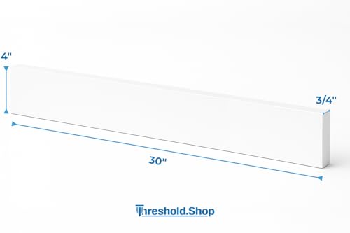 Image of Bathroom Vanity Sink Backsplash /Sidesplash (Super White Engineered Marble, 4 inch x 30 inch)