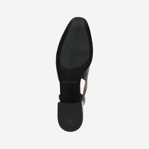 Escarpins peeptoes Peter Kaiser femme cuir noir : slingpumps chic modèle 79440 - 4