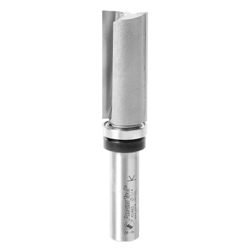 Image of Amana Tool 45465 Carbide Tipped Flush Trim Plunge Template Router Bit 3 /4 Dia x 1-3 /4 x 1 /2 Inch Shank with Upper Ball Bearing