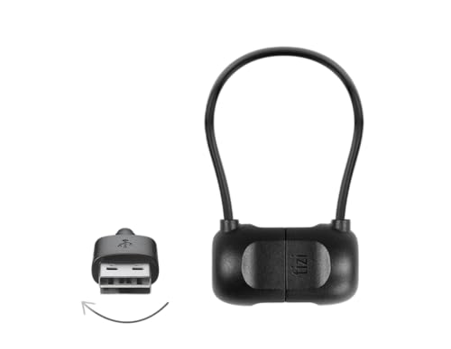 tizi Schlingel (Micro-USB, schwarz) – Micro-USB-Kabel zum Mitnehmen mit smartem tizi flip USB-Stecker (reversibel) und praktischem Clip