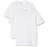 Amazon Essentials Men's Regular-Fit Short-Sleeve Crewneck T-Shirt, Pack of 2, White, Medium