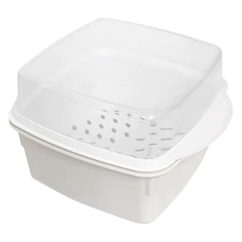 Tazón de vapor de alimentos: olla de verduras segura para microondas, bandeja duradera resistente al calor | Recipiente de vapor de tapa ventilada, vaporizador de fácil y fácil para brócoli d