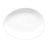 Luigi Colani Ab ovo - Platos ovalados de porcelana (21,5 cm), color blanco y negro