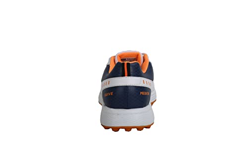 Image of SEGA Predator Cricket Shoes by Star Impact Pvt. Ltd. (White Orange, Numeric 7)