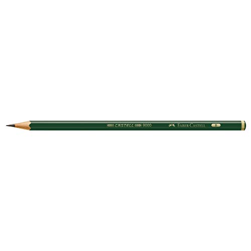 Lápis Grafite Técnico H Sextavado, Faber-Castell, 9000H, EcoLápis, Linha Castell 9000, 12 Unidades