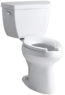 Kohler K-3493-0 Highline Classic Pressure Lite Comfort Height Elongated 1.6 gpf Toilet with Left-Hand Trip Lever, Less Seat, White
