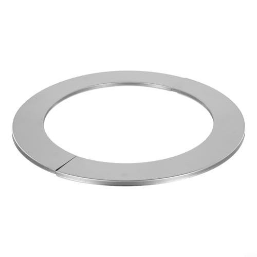 Honseadek Cubierta decorativa dividida de acero chapado, estilo tubo, calentador de pared, cromo inoxidable, roseta de escape para agua, placa frontal simple, ducha de gas (160 mm)