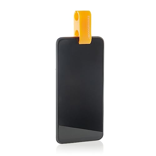InnovaGoods - Clip Universale in Silicone per Selfie con Animali Domestici, Cattura Attenzione, Facile da Usare e Pulire, Compatibile con Cellulari e Tablet, Arancio, Silicone