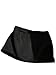 Casual Low-Rise Zipper Ruched High Stretch Slit Mini Skirt Skort for Women - Everyday Fashion Black