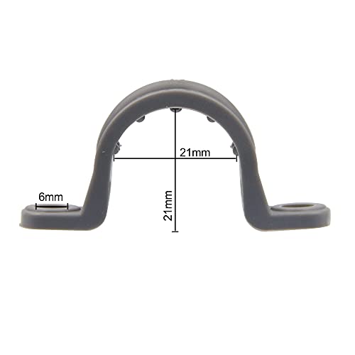 ISPINNER 12pcs 1/2 Inch PVC Pipe Straps, 2 Holes Plastic Conduit Strap for PVC pipes, conduit and cables, UL Listed