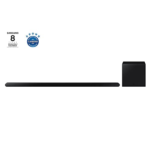 Image of Samsung HW-S800B 3.2.1ch Soundbar with Wireless Dolby Atmos DTS:X, Black (2022) HW-S800B /ZA Bundle with Sony RF400 Wireless Home Theater Headphones and 2 Deco Gear HDMI Cables