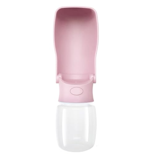 Portable Dog Water Bottle 12oz or 19oz Plastic Trough Dispenser with Clip