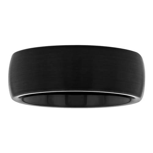 Men’s Tantalum Carbide 8mm Black Satin Finish Wedding Band