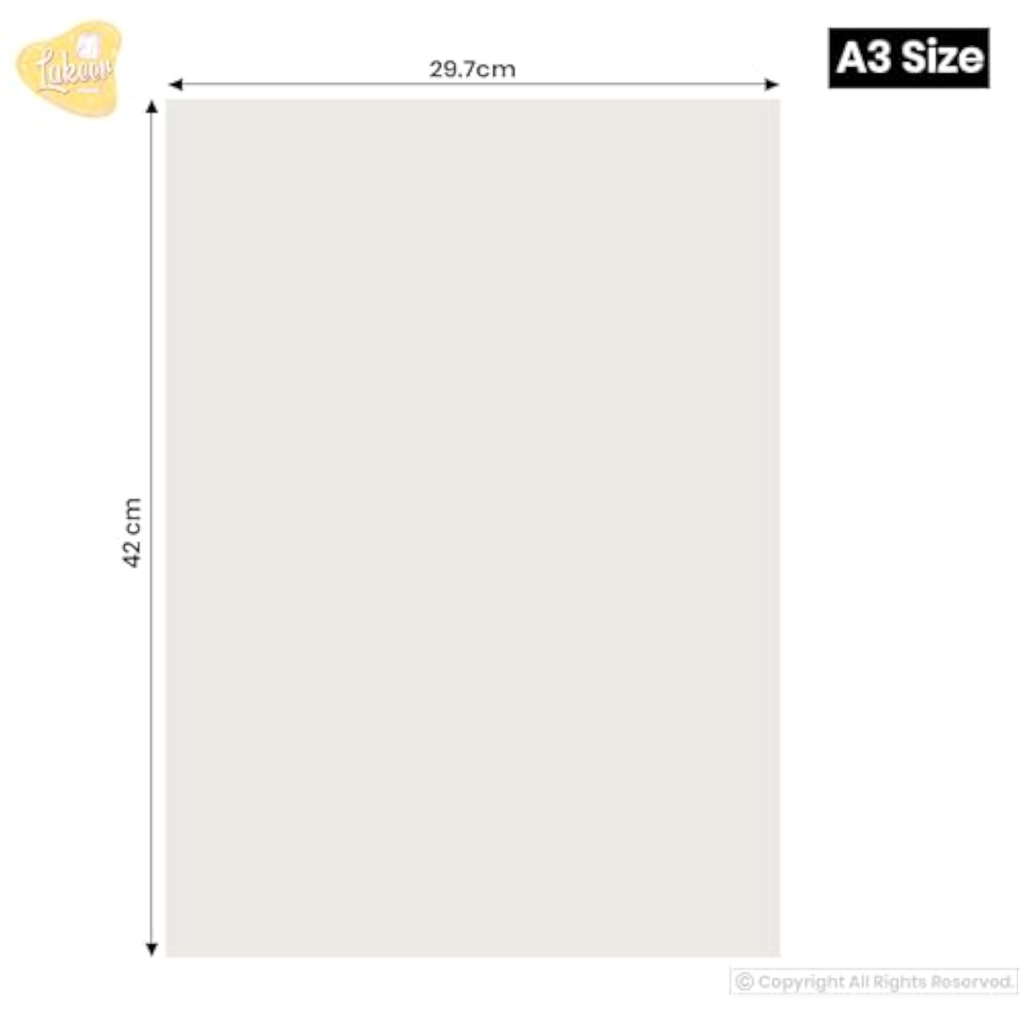 Off - Cardstock Paper Board, Hardboard 800 GSM - Pack of 5 Pcs