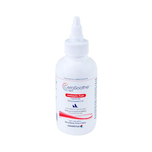 Image of Covetrus CeraSoothe KET Antiseptic Flush for Dogs & Cats - Antifungal & Antibacterial Ear and Skin Cleanser, 4 oz