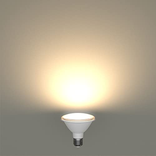 ledscom.de 2 x E27 LED Bulb, PAR30 Short Neck, Warm White (2700 K), 12.9 W, 994lm, 42°, Reflector Mirror (Silver) - Image 3