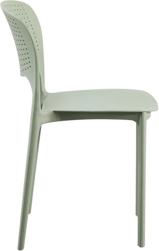 Cribel Set Da 4 Sedie Ariel In Polipropilene Antracite | Sedute Moderne, Resistenti E Leggere Per Cucina, Sala Da Pranzo, Ufficio E Ambienti Commerciali (Verde) - 5