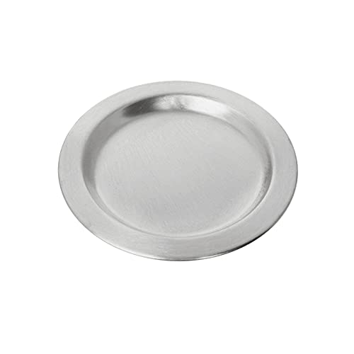 NKlaus sottobicchiere Ø 11cm alluminio argento sottobicchiere rotondo piattino decorazione opaca candele lanterne candele pilastro battesimo matrimonio comunione lavabile in lavastoviglie 2854