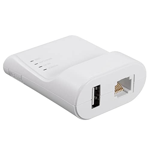 Lysee 3D Printer Parts & Accessories - WiFi Ethernet USB Printe Server Adapter Auto Queue Connect Over WiFi&100M LAN for USB Printer Laptop Pc EU Plug USB Over WiFi - (Color: White)