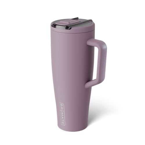 Image of BruMate Era Flip 40oz Tumbler with 100% Leakproof Covered Straw Lid | Hygienic Covered Straw | Insulated Stainless Steel Water Bottle with Handle | Cup Holder Friendly | BPA-Free (Lilac Dusk)