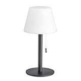Luxus - Lámpara de Mesa - Billy - negro - H30 x Ø12 - Lámpara de terraza - Lámpara de escritorio - LED - Recargable - Lámpara de mesa para interior y exterior
