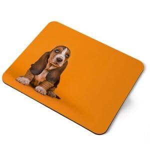 MIKKA ENTERPRISES Mouse Mat Pad - Basset Hound Puppy Dog Laptop PC Desk Office #15814 Printed Rubber Mouse pad, Home Office Use, Non Slip